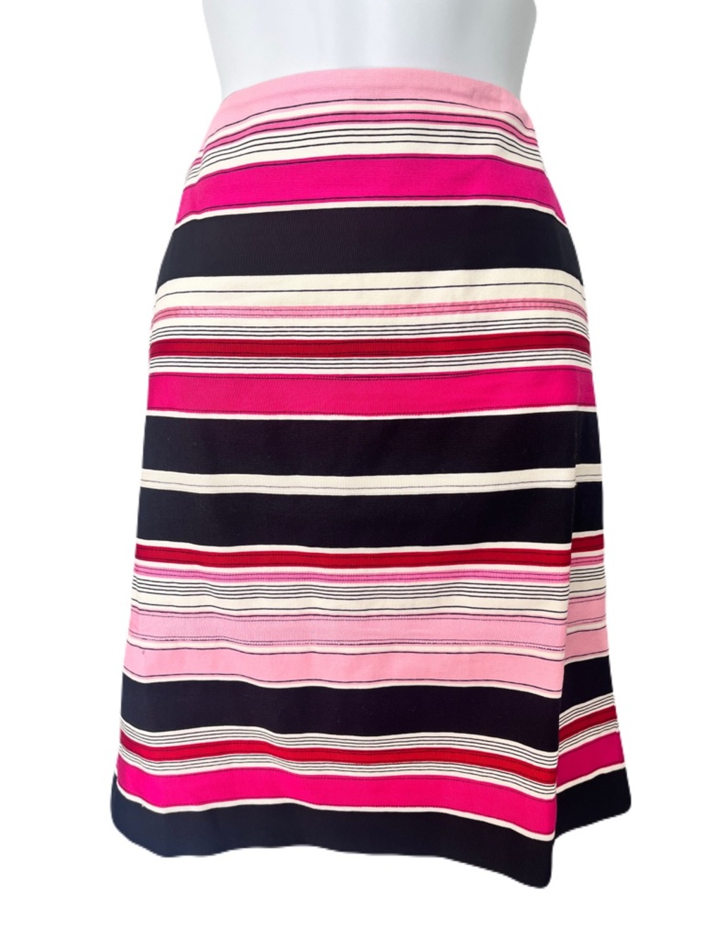 Talbots Petite Multicolor Striped Grosgrain Ribbon Skirt, Size 14P